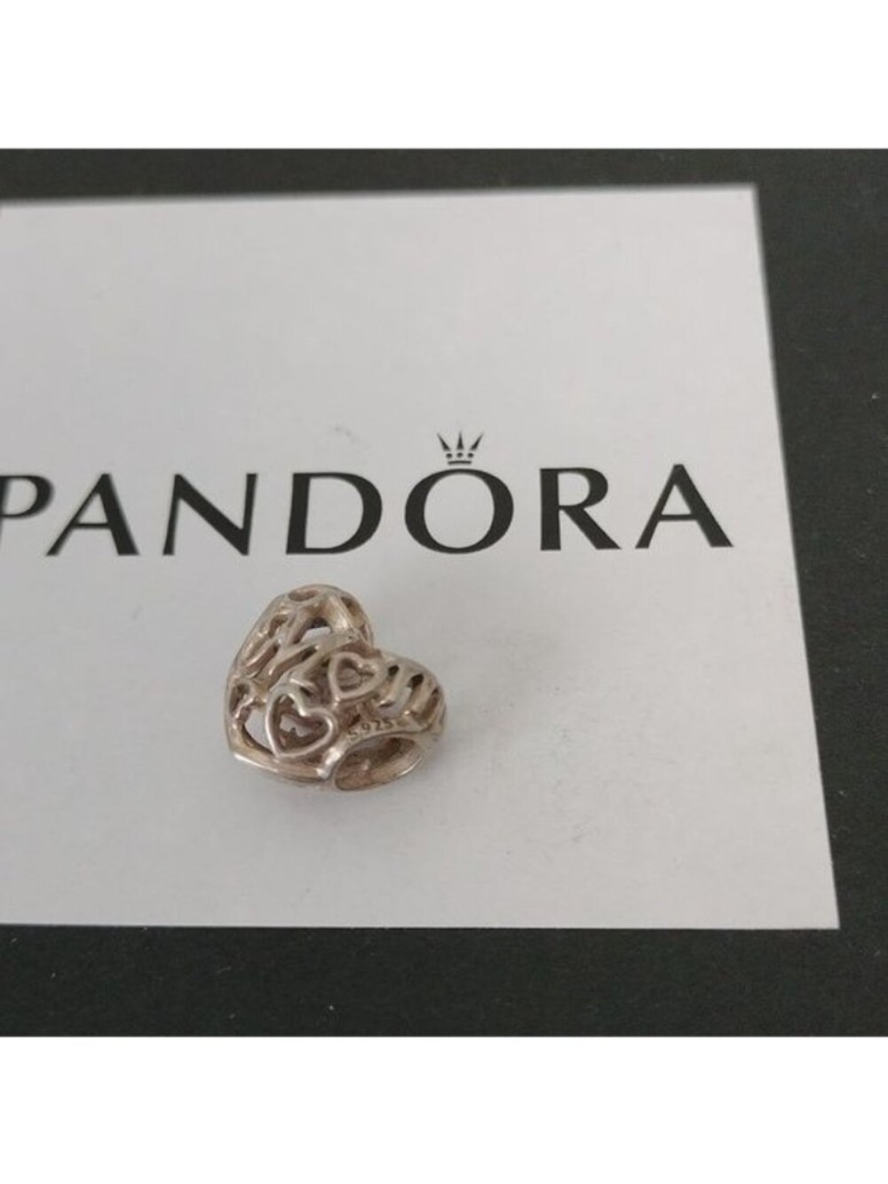 Pandora Retired Sterling Silver Motherly Love Openwork Family Charm - 791519 - Picture 5 of 5